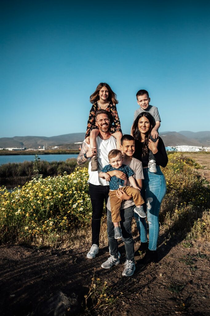 Family portrait representing a broad consumer database